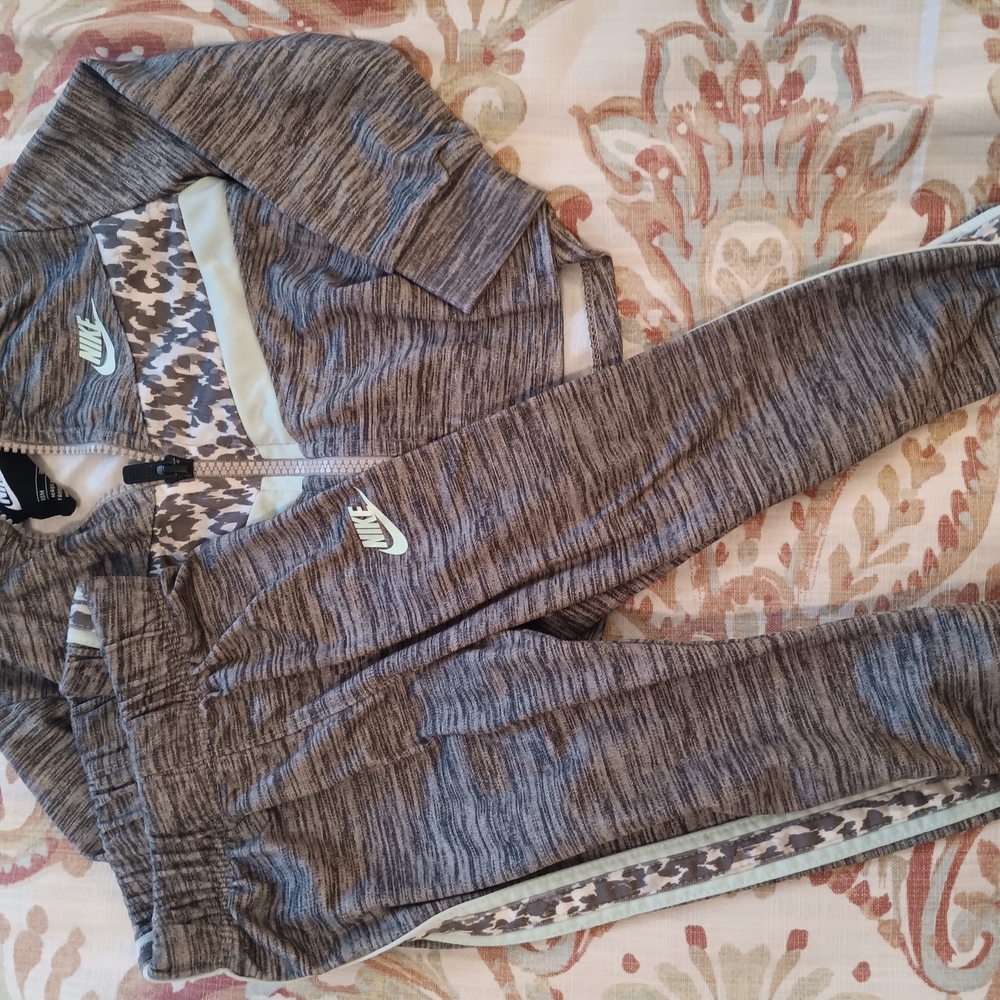 Nike Gray and Cream Tracksuit